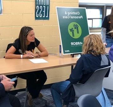 Students participate in the Mattawan High School Reality Fair.